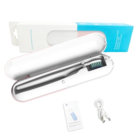 Ogetok Portable UVC Toothbrush Cleaning Box USB Rechargeable Travel Toothbrush Case Universal for Most Toothbrushes