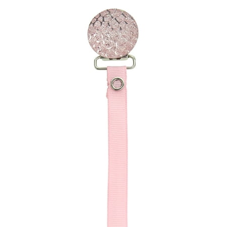 Crushed Crystal Ribbon Pacifier Clip