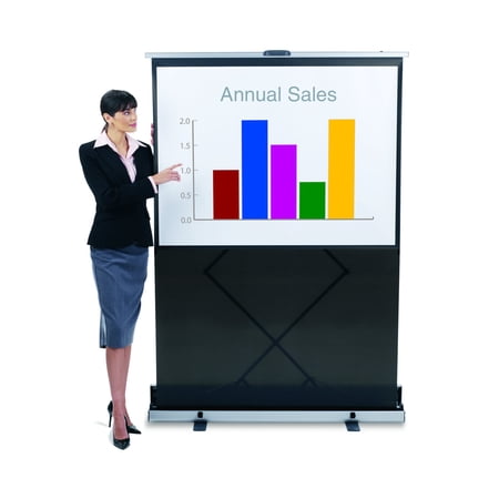 Quartet Euro 80" Portable Cinema Projection Screen, High-Contrast, 22 lbs.