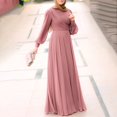 thumbnail image 6 of ZANZEA Womens Dresses Full Sleeve O-Neck With-Back-Zipper Ankle Length Dress, 6 of 15