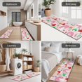 thumbnail image 5 of Pink Mushroom Cartoon Light Pattern Kitchen Rugs Sets Of 3,Kitchen Runner Rugs Non Skid Washable,Decorative Kitchen Floor Mats for Kitchen,Sink,Laundry,17"x30"+ 17"x47" + 17"x59", 5 of 6