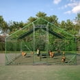 thumbnail image 6 of Large Metal Chicken Coop 13.1x9.8x6.6 ft Chicken Cage Hen House Poultry Rabbit Hutch Enclosuse with Waterproof Cover, 6 of 13