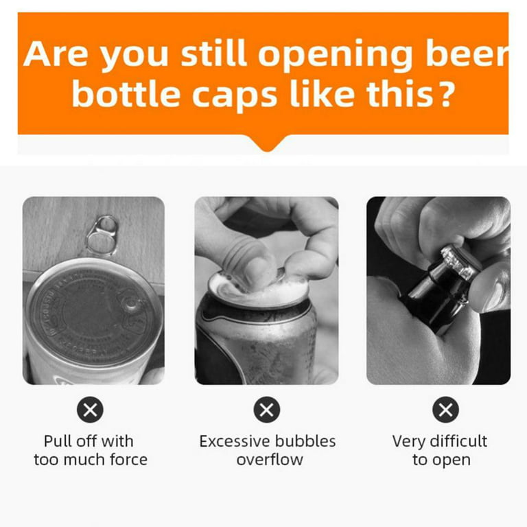 Draft Top LIFT Beer Can Opener - Soda Can Opener - Topless Can Opener - Can  Cutter Top Remover - Handheld Safety Manual Can Opener, Smooth Edge