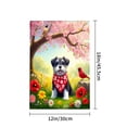 thumbnail image 4 of Amhnf Spring Dog Garden Flag With Cherry Blossoms And Birds For Home Outdoor Garden Yard Decor 12x18 inch, 4 of 5