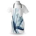 thumbnail image 3 of Flower Apron A Close Look to a Flower Arrangement with X-ray Effect Nature Image Artwork Print, Unisex Kitchen Bib Apron with Adjustable Neck for Cooking Baking Gardening, Teal White, by Ambesonne, 3 of 3