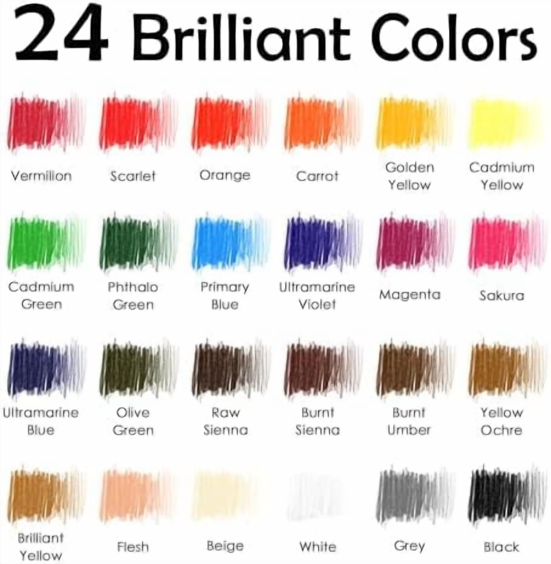 24 Premium Colored Charcoal Pencils Drawing Set, Quality Pastel Chalk Pencils, Skin Tone Colored, for Coloring, Sketching, Drawing, Layering & Blending for Beginners & Artists$$Art & Craft