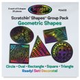 thumbnail image 2 of Scratch-Art Scratchin' Shapes Group Pack - Geometric, Pkg of 25, 2 of 2