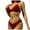 Red, variant on Huowey 2025 New Women Split Swimsuit Bikini Solid Color Swimsuit Boho Bathing Suit Honeymoon Cruise Trendy Wear