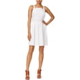 thumbnail image 1 of Vestido ajustado y acampanado Maison Jules con corte Laser para mujer blanco XS, 1 of 1