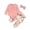 Pink, variant on Paguaki Baby Girls Clothes Ruffle Long Sleeve Floral Print Bodysuit 3PCS Baby Layette Set