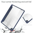 thumbnail image 7 of ELEHOLD Trifold Case for Lenovo Tab M10 Plus 10.6" (2022) - Auto Wake Sleep Function Kickstand Built-in S Pen Holder Acrylic Clear Back Shockproof Cover for Lenovo Tab M10 Plus 3rd Gen,Deep Blue, 7 of 7