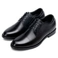 thumbnail image 3 of CMR CHAMARIPA Men's Elevator Shoes - High Heel Men Dress Shoes - Black Derby Shoes That Make You Taller 6 CM / 2.36 Inches, 3 of 5