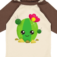 thumbnail image 4 of Inktastic Little Cactus, Cactus With Flowers, Smiling Cactus Girls Long Sleeve Baby Bodysuit, 4 of 5