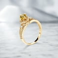 thumbnail image 3 of Gem Stone King 18K Yellow Gold Plated Silver Yellow Citrine Engagement Ring for Women (1.67 Cttw, Round 5MM, Gemstone November Birthstone, Size 6), 3 of 4