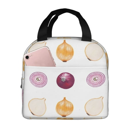 Insulated Lunch Bag for Women Men - Onion Minimalist Leakproof Cooler Lunch Box for Women Men  Lunch Tote Bags for Work School Picnic Travel