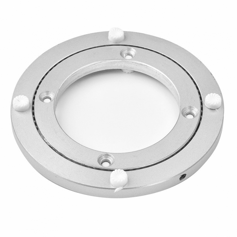 Lazy Susan Rotating Turntable Bearing Hardware 3.7-Inch Square Ball Bearing  Swivel Plates Heavy-Duty Steel 300-lb Load Capacity, 5/16-Inch Thick