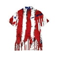 thumbnail image 4 of Women Hawaiian Shirt Soft Cool Summer Hawaii Beach Shirts Floral Tropical Print V Neck T-Shirt Short Sleeve Button Up Blouse Tops, 4 of 5