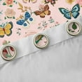 thumbnail image 4 of jejeloiu Country Flowers Black Out Curtains,Botanical Plants Theme Curtains Pack of 2 (42x63 Each),Colorful Bohemian Butterfly Bedroom Curtains For Girls,Ultra Soft Home Decor, 4 of 6