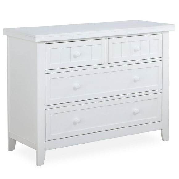 Dream On Me Maple Double Dresser I Kids Bedroom Dresser I Four Drawers Dresser I  Farmhouse Modern, Model #598-WWHITE, 598-WGREY, 598-W, 598-OAKGY