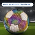 thumbnail image 4 of hejhncii Luminously Colorful Soccer Balls Reflective Football Glowing Standard Size Soccer, 4 of 11