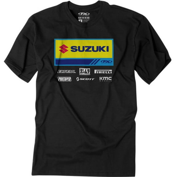 Factory Effex Suzuki Racewear Mens Short Sleeve T-Shirt Black MD