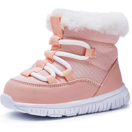 

QWZNDZGR Girls Boys Snow Boots Warm Winter Fur Lined Baby Shoes (Infant/Toddler/Little Kid)