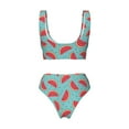 thumbnail image 5 of Daiia Watermelon Women's Bikini Set Two Piece Swimsuit High Waisted Bikini Adjustable Straps Bikini Perfect for Beach, Pool, and Summer Vacation-X-Large, 5 of 9