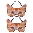 thumbnail image 1 of 2Pcs Cute Cartoon Animal Sleep Eye Mask 3D Animal Cartoon Eye Mask Ultra Realistic Cat design Light Blocking Sleep Masks, 1 of 8