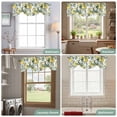 thumbnail image 6 of Tie Up Valances for Windows, Yellow Lemon Adjustable Valance Curtains Window Treatment for Living Room/Bedroom, Green Leaf Blue Flower Tropical Fruit Rod Pocket Kitchen Curtains & Drapes 54x18 Inch, 6 of 9