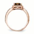 thumbnail image 2 of Cheryl M Sterling Silver CZ Cocoa Rose Gold-Plated Ring, 2 of 3