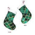 thumbnail image 3 of Naloa Green Mosaic Glass Christmas Stockings Decorations, Xmas Ornaments, DIY Personalized Farmhouse Decor for Home Family Party Tree, 3 of 7