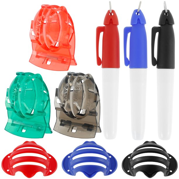 Muyoka Marcador de línea de pelota de Golf, 6 uds., Kit de herramientas de marcador de dibujo de línea de pelota de Golf con 3 uds., rotulador de pelota de Golf para regalo de entrenamiento de Golf Muyoka Hogar