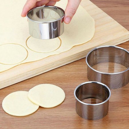 

Mmucco 5Pcs/Set Round Circle Stainless Steel Cookie Cutter Biscuit DIY Baking Pastry Mold