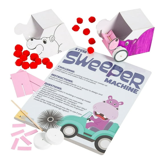 Fun Express STEM Sweeper Machine Educational Craft Kit Assortments May Vary