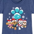 thumbnail image 3 of Paw Patrol - Pup Group Snowy Pawprint Fitted Short Sleeve Graphic T-Shirt, 3 of 6