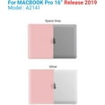 thumbnail image 6 of IBENZER Hard Shell Case Compatible with 2020 2019 MacBook Pro 16 Inch A2141, Hard Shell Case with Keyboard Cover & Type-C Adapter for Apple Old Version Mac Pro 16 inch, Rose Quartz, T16-RQ+1, 6 of 9