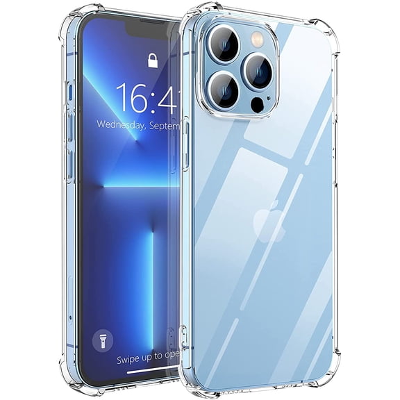 Phone Case for iPhone 13 Pro 6.1 inch, Corners TPU Bumper, Thin & Clear Anti-Scratch, Shockproof & Dropproof Cover