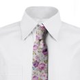 thumbnail image 2 of Floral Necktie, Pastel Tones Leaves, Dress Tie, 3.7", Lilac Green Pale Blue, by Ambesonne, 2 of 3