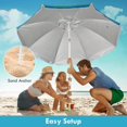 thumbnail image 3 of GVN Outdoor Patio Umbrella,Patio Umbrella,7.2 Feet Portable Outdoor Beach Umbrella with Sand Anchor and Tilt Mechanism-Green, 3 of 11
