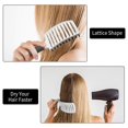 thumbnail image 4 of Cepillo para el cabello, cepillo desenredante profesional con mango, cepillo para peinar el cabello con cerdas de jabalí para cabello largo, fino, grueso y rizado, sin tirones, blanco, 4 of 4