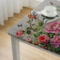 thumbnail image 5 of BANET  Pink Square Tablecloth, Floral Square Tablecloth, Pink Flowers Print Table Cloth, Spring Summer Waterproof Wrinkle Free Tablecloth for Square Tables white, 5 of 8