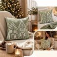 thumbnail image 7 of Talqzovs Christmas Decorative Throw Pillows , 18x18 Gingerbread House Embroidered Cushions for Sofa Couch Bed Living Room Indoor Xmas Home Decor, 7 of 7