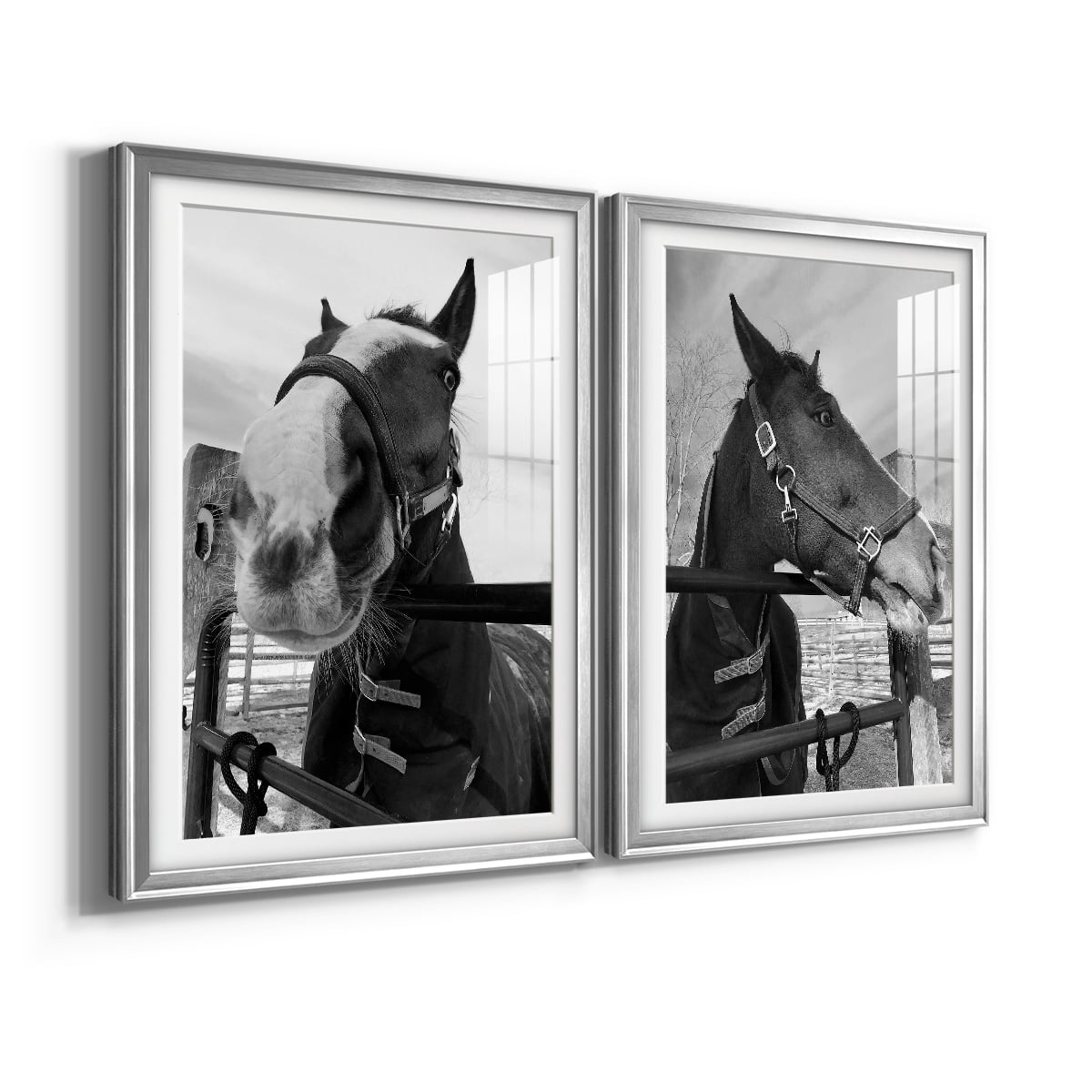 Wexford Home Argenteuil Premium Framed Print, 22.5" x 30.5" - Ready to Hang, Silver (Set of 2)