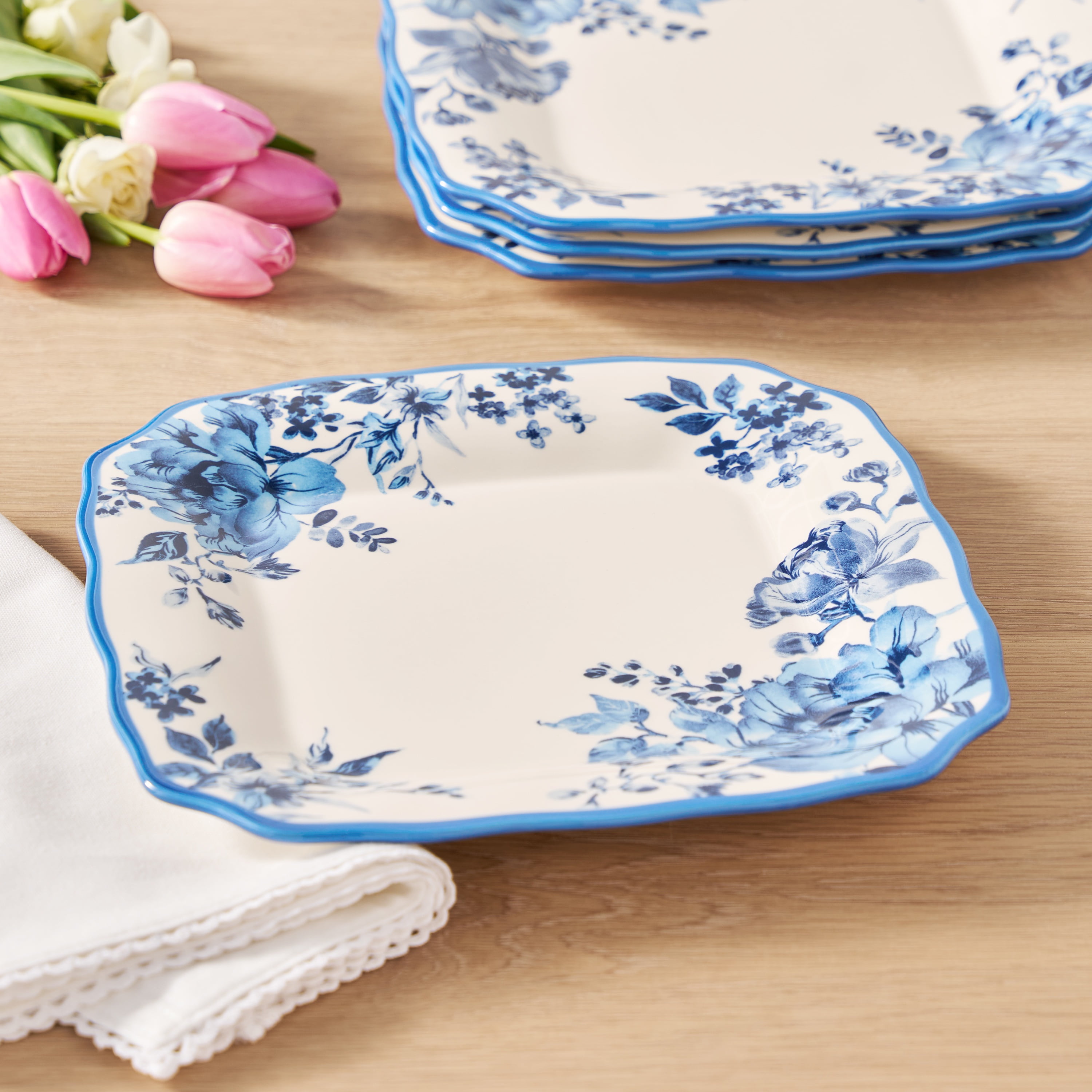 The Pioneer Woman Delilah Stoneware Dinner Plate, Blue