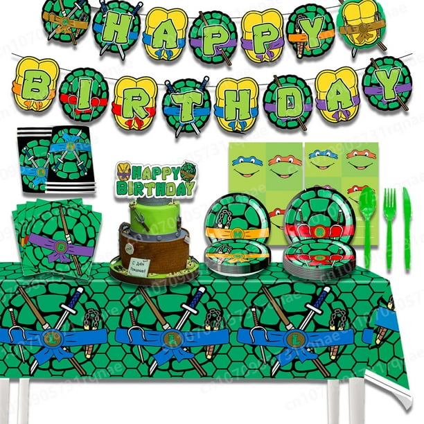 Mantel para fiesta de cumpleaños, plato, taza, bolsas de regalo, plástico, Baby Shower, recuerdos para niños, adolescentes, Anime, Mutant, dibujos animados, suministros para fiestas