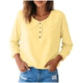 thumbnail image 5 of vigerkar Womens Floral Embroidered Long Sleeve Shirt Peter Collar Dressy Casual Blouse Shirts (Yellow, 3XL), 5 of 7