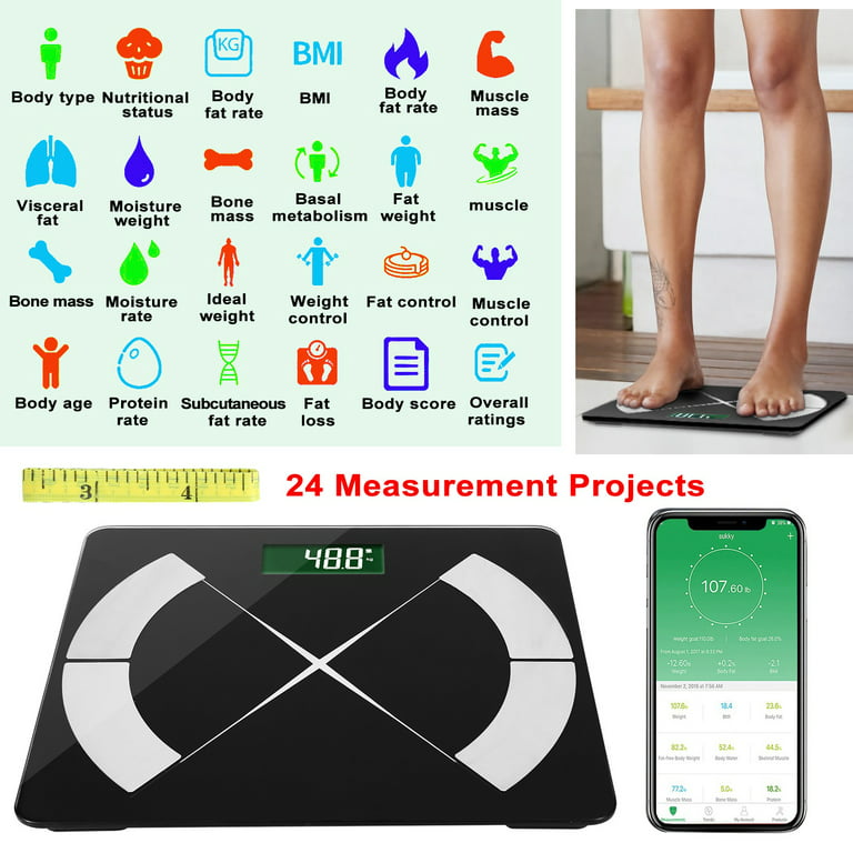 Smart Body Composition Scale Digital App Scale BMI Health Analyzer