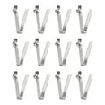 thumbnail image 1 of Unique Bargains 12pcs Single Button Kayak Paddle Snap Spring Clip 22x4.2mm V Shaped Hollow Lift Telescopic Locking Pole Clips, 1 of 5