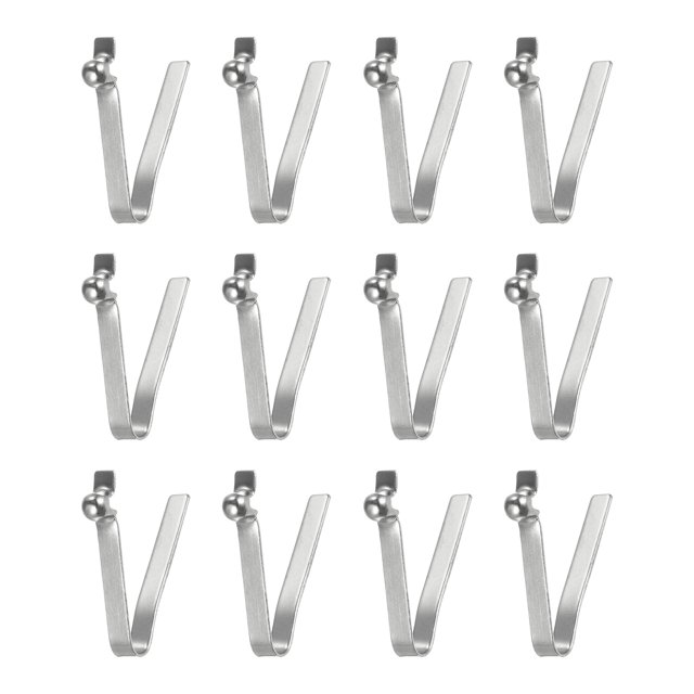 Unique Bargains 12pcs Single Button Kayak Paddle Snap Spring Clip 22x4.2mm V Shaped Hollow Lift Telescopic Locking Pole Clips
