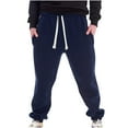 thumbnail image 3 of IROINNID SweatPants For Men Solid Color Lace Up Elastic Sports Pants Elastic Waist Pants, 3 of 8